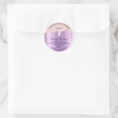 体バター包装バラドリップスラベンダー ラウンドシール (バッグ)