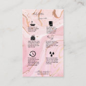 体バター塗布ガイドピンク金ゴールド水色 名刺 (正面)