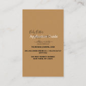 体バター塗布ガイドモダンプロフェッショナル 名刺 (裏面)