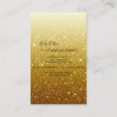 体バター塗布ガイド金ゴールドグリッター 名刺 (裏面)