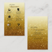 体バター塗布ガイド金ゴールドグリッター 名刺 (正面/裏面)