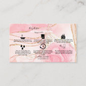 体バター塗布ピンク金ゴールド水色 名刺 (正面)