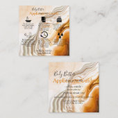 体バター塗布モダンガイド液金ゴールド スクエア名刺 (正面/裏面)