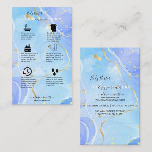 体バター応用ガイエレガントド 名刺 (正面/裏面)