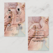 体バター応用ガイドピンク金ゴールド 名刺 (正面/裏面)