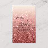 体バター応用ガイドモダンピンクグリッター 名刺 (裏面)