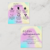 体バター応用ガイドモダンGlam スクエア名刺 (正面/裏面)