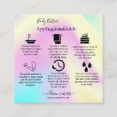 体バター応用ガイドモダンGlam スクエア名刺 (正面)