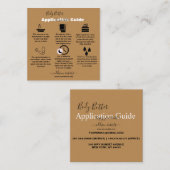 体バター応用シンプルプロフェッショナルテラク スクエア名刺 (正面/裏面)