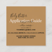 体バター応用シンプルプロフェッショナルテラク スクエア名刺 (裏面)