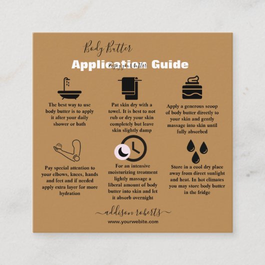 体バター応用シンプルプロフェッショナルテラク スクエア名刺 (正面)