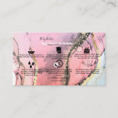 体バター応用ピンク金ゴールド水彩Bu 名刺 (正面)