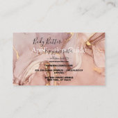 体バター応用ピンク金ゴールド水彩Bu 名刺 (裏面)