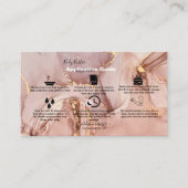 体バター応用ピンク金ゴールド水彩Bu 名刺 (正面)