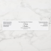 体バター瓶ラベル – 白と黒の文字 ペットボトルラベル (シングルラベル)