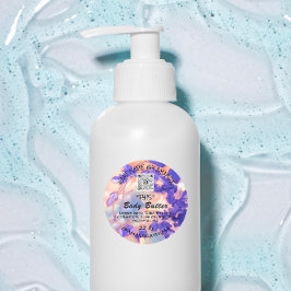 体バター製品包装リースパープルQRロゴ ラウンドシール