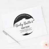 体バター黒白ミニマル主義者 ラウンドシール (封筒)