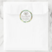 体バームハニカムビーグリーンリップバーム蓋ラベル ラウンドシール (バッグ)