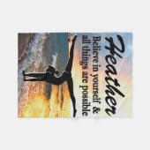 体パーソナライズされた操用カスタムフリースブランケット フリースブランケット (正面(横))