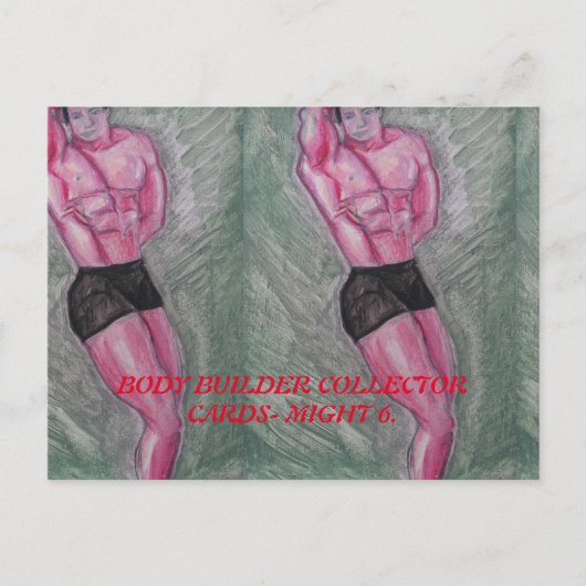 体ビルダーコレクターカードPAULA REILLY. ポストカード (正面)