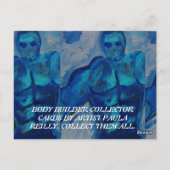 体ビルダーコレクターカードPAULA REILLY. ポストカード (裏面)