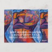 体ビルダーコレクターカードPAULA REILLY. ポストカード (裏面)