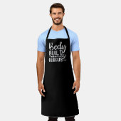体ビルトバイバーガースBBQ大型ブラックエプロン エプロン (着用した状態)