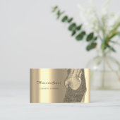 体ビーナス化粧品美しい手術グリッターセピア 予約カード (スタンド正面)