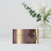 体ビーナス化粧品美しい手術金ゴールドセピア深い 予約カード (スタンド正面)