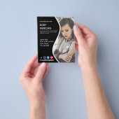 体ピアシングスタジオポスターフライヤー チラシ (手)