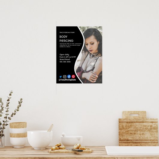 体ピアシングスタジオポスターフライヤー ポスター (キッチン)