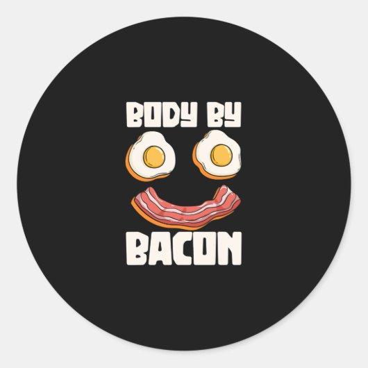 体ベーコンバーベクグリルバーベキューピッグミート ラウンドシール (正面)