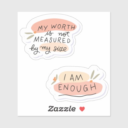 体ポジティビティ引用文ステッカーパック5 シール (シート)