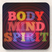 体マインドスピリット引用文インサイケデリックカラー コースター (正面)