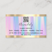 体マッサージスパウェルネスコードロゴブルーピンク 名刺 (裏面)