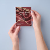 体マッサージ彫刻金ゴールド価格リストBurgundy チラシ (手)