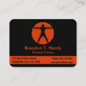 体マッドネスオレンジアンドブラックフィットネスインストラクター 名刺 (正面)