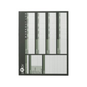 体マッドネス個人トレーニングログプランナーメモ帳 ノートパッド (回転)