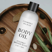 体ミニマル油4 OZコスメティックボトルラップのまわりに 長方形シール