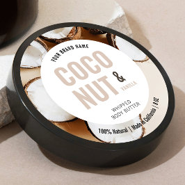 体モダンバター瓶のふた丸ラベル付き写真付き ラウンドシール