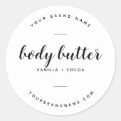 体モダンバター白色製品 ラウンドシール (正面)