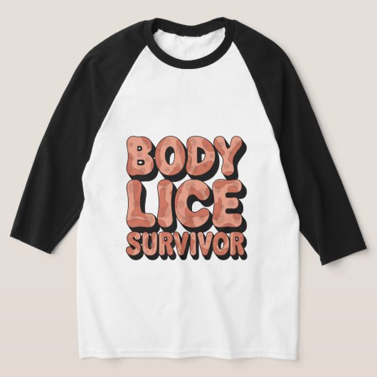 体リス生きおもしろい残り Tシャツ (レイダウン)