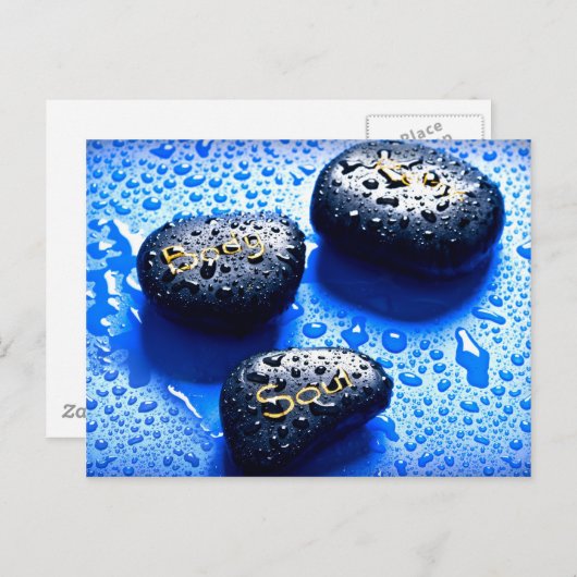 体リラックス禅禅スパヨガ霊気ヒール ポストカード (正面/裏面)