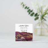 体ロゴマッサージ彫刻グリッター金ゴールドQRCODE スクエア名刺 (スタンド正面)