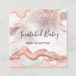 体ロゴマッサージ彫刻スパ大理石QRCODE Squ スクエア名刺