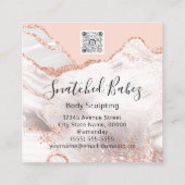 体ロゴマッサージ彫刻スパ大理石QRCODE Squ スクエア名刺 (裏面)