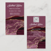 体ロゴマッサージ彫刻金ゴールドスパQRCODEバラ 名刺 (正面/裏面)