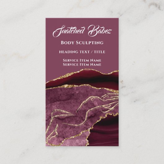 体ロゴマッサージ彫刻金ゴールドスパQRCODEバラ 名刺 (正面)