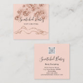 体ロゴマッサージ彫刻QRCODEバラスパ スクエア名刺 (正面/裏面)