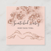 体ロゴマッサージ彫刻QRCODEバラスパ スクエア名刺 (正面)